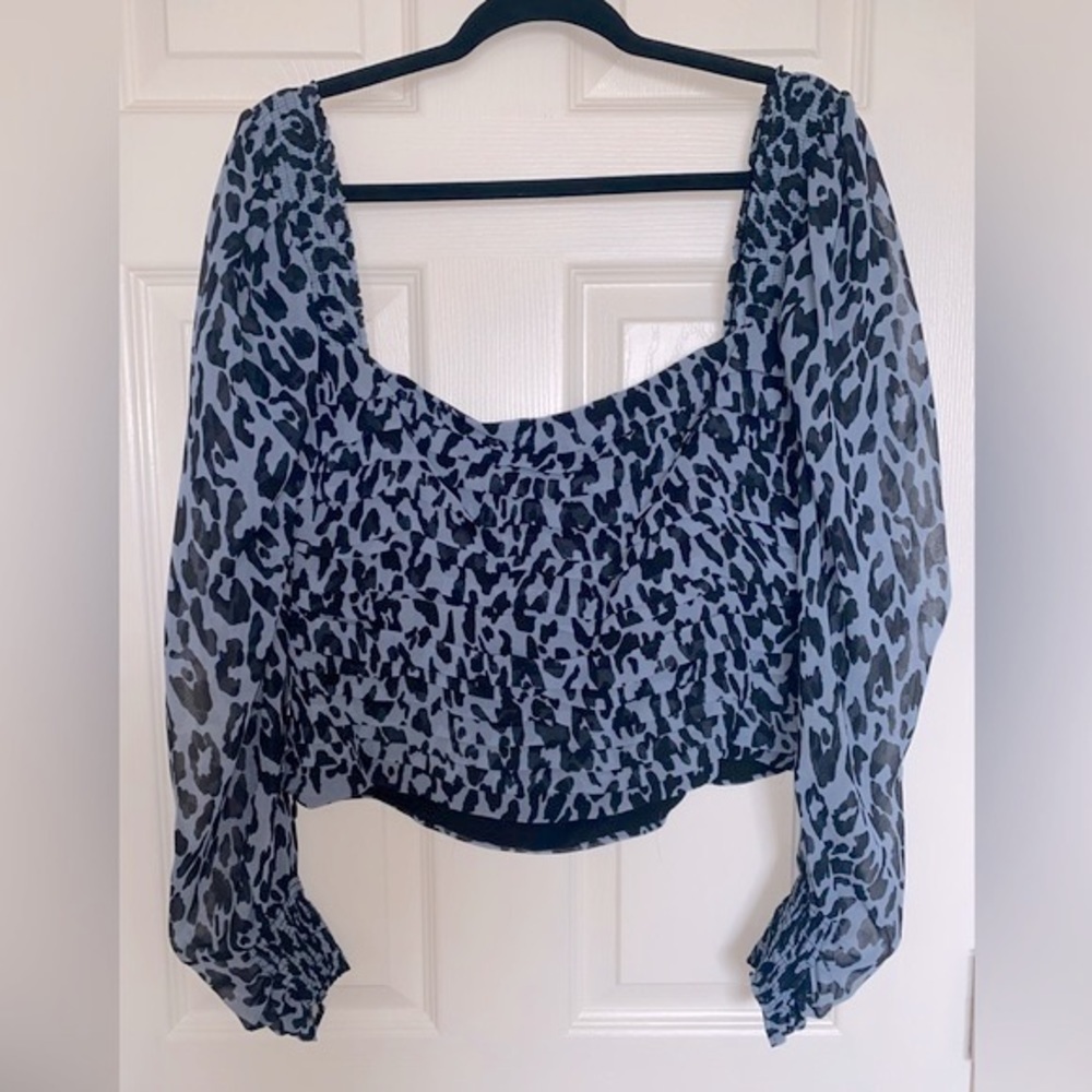 Zara Cropped Leopard Blouse - Picture 4 of 4